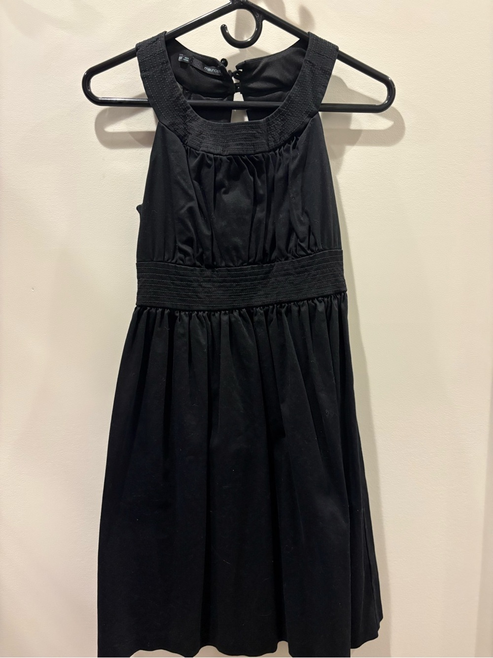 Maurices Black Halter-Style Formal Dress